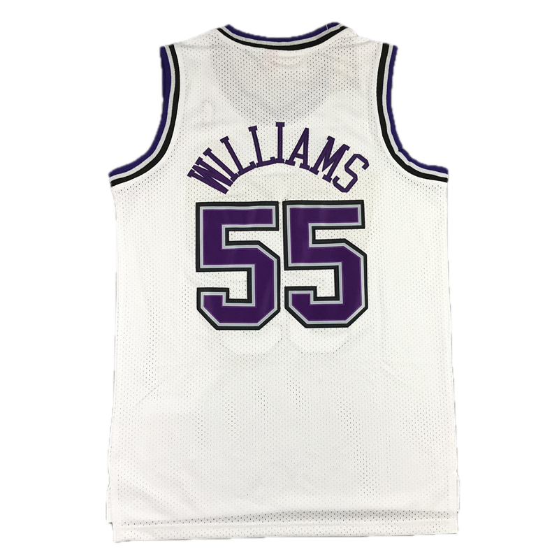 Jason Williams #55 Sacramento Kings Jersey White Purple - Throwback Classics