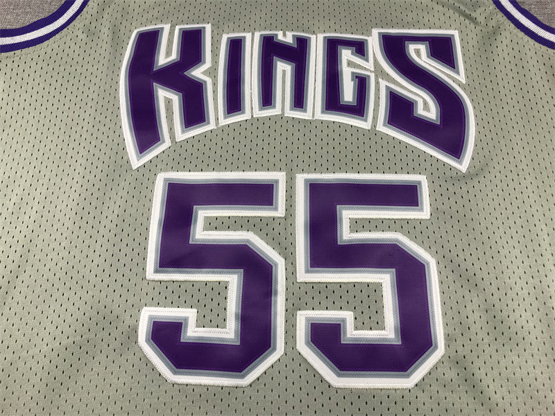 Sacramento Kings #55 Throwback Classics (Silver/Purp) Jersey