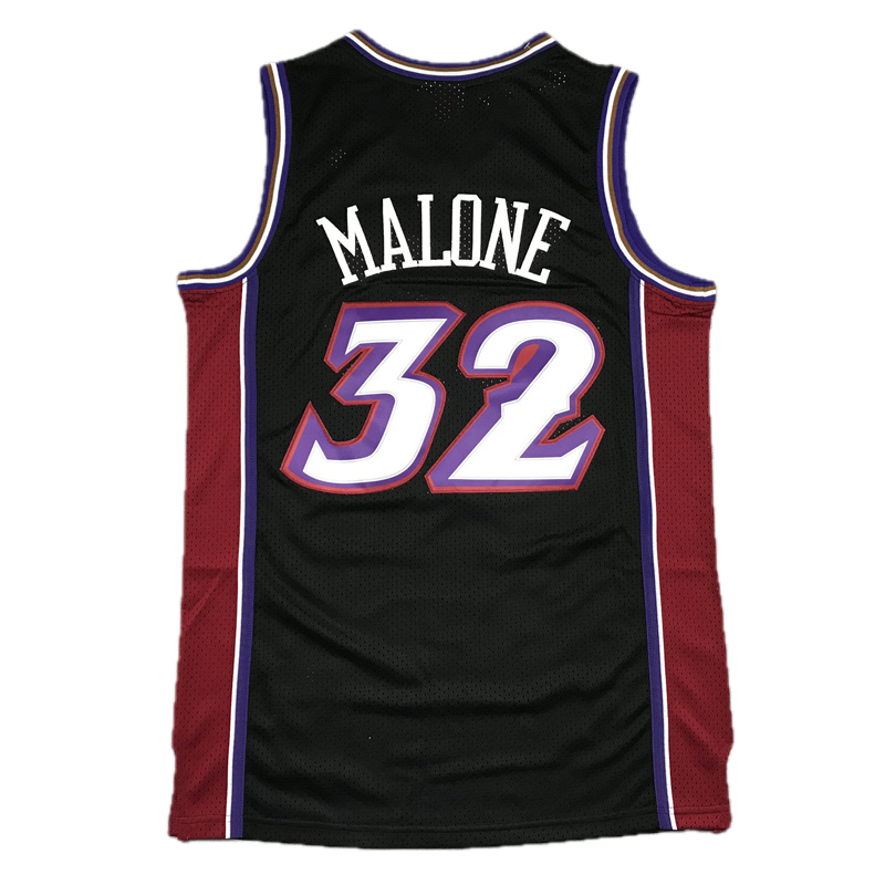 Utah #32 Malone (Rare-Black/Burg) 1998-99 Throwback Classics Jersey