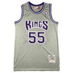 Sacramento Kings #55 Throwback Classics (Silver/Purp) Jersey