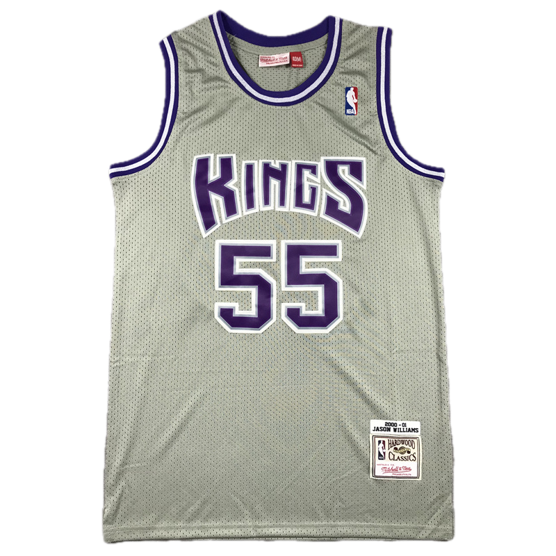 Sacramento Kings #55 Throwback Classics (Silver/Purp) Jersey