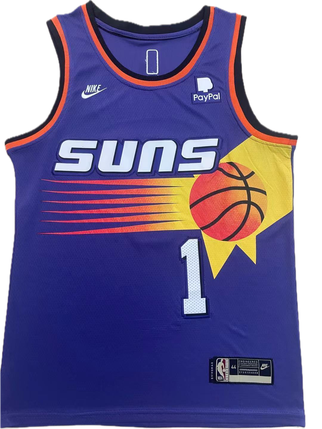 Phoenix #1 Booker (Purple) Sun Splash Jersey
