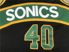 Seattle Sonics #40 Kemp (1994-95) Throwback Classics Jersey