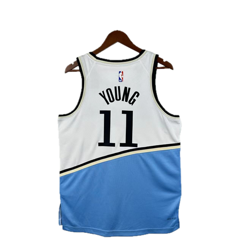 Atlanta Hawks #11 Young (Baby Blue/White) Swing Jersey