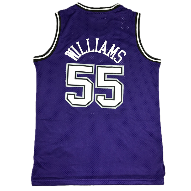 Sacramento Kings #55 Williams Purple Classics Jersey - Authentic Retro
